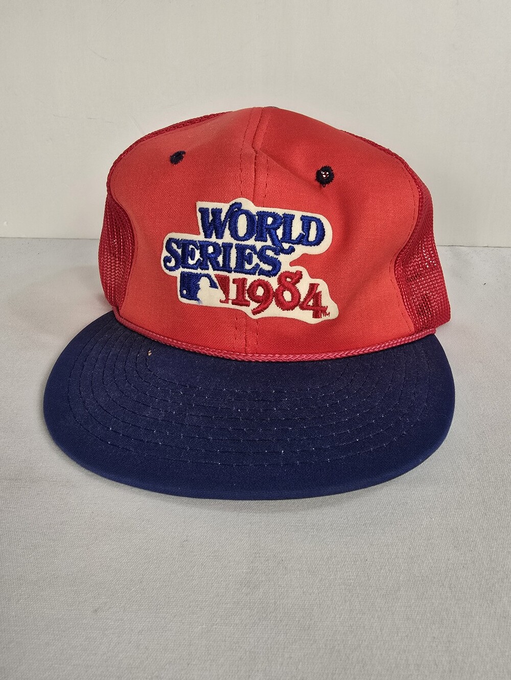 Vintage 1984 World Series Baseball Cap Trucker Hat Snapback FACTORY ERROR NFL